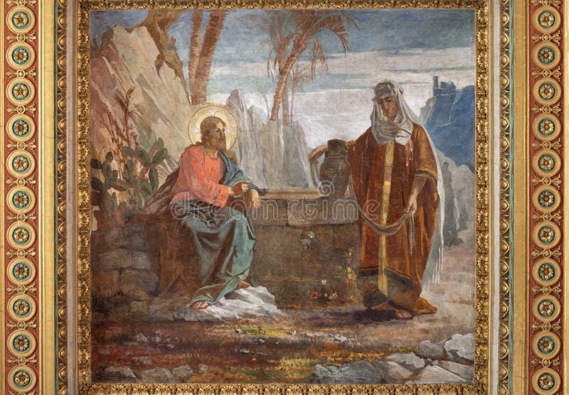 Jesus and the Samaritan woman at Jacob's well