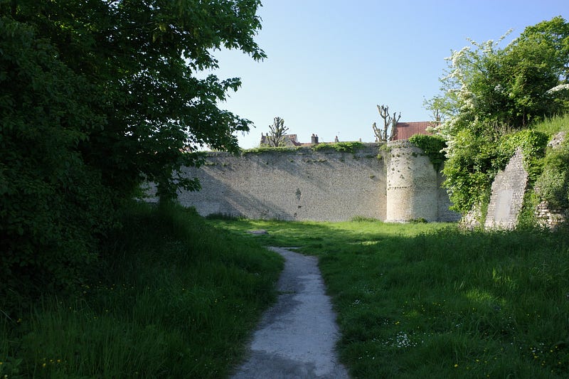 A lush area just outside the city walls