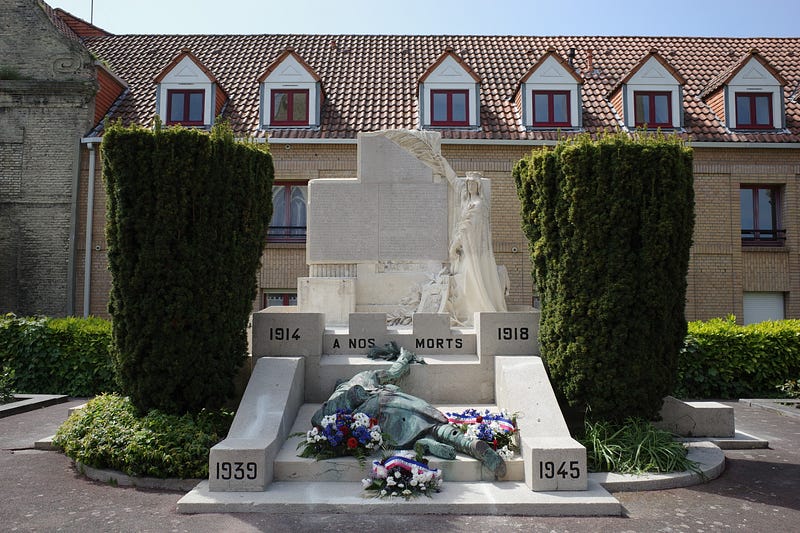 A memorial dedicated to fallen soldiers