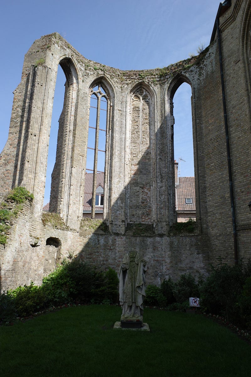 The remnants of a historic cathedral