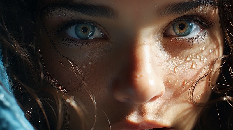 Close-up portrait showcasing vivid details