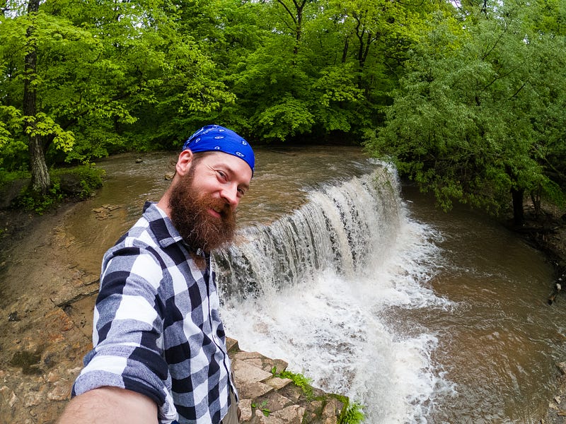 Classic photo capturing my beard beads at Nerstrand Big Woods State Park, Minnesota