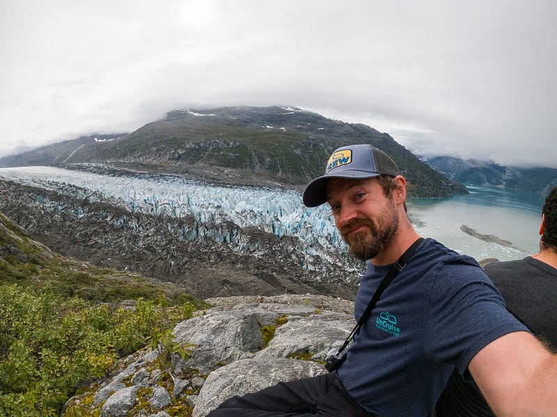 Captivating selfie taken in Glacier National Park, Alaska