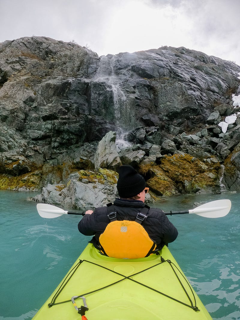 Kayaking adventure in Glacier National Park, Alaska