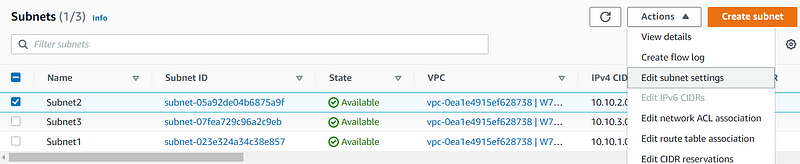 Enabling auto-assign public IP