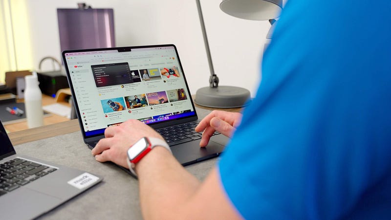 The M2 MacBook Air displaying macOS.