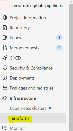 Terraform state file location