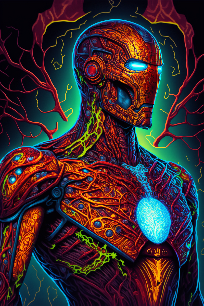 Psychedelic Superhero Art