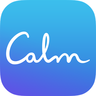 Calm app logo featuring peaceful imagery.