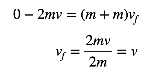 Equation of momentum conservation