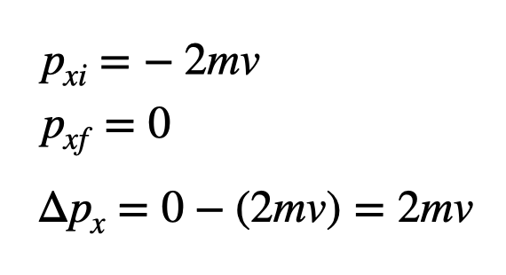 Momentum change equation