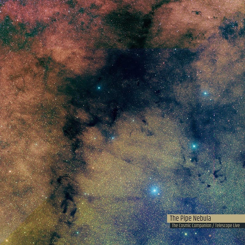 A stunning color composite of the Pipe Nebula