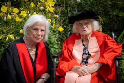 Rosemary Fowler at her honorary graduation ceremony