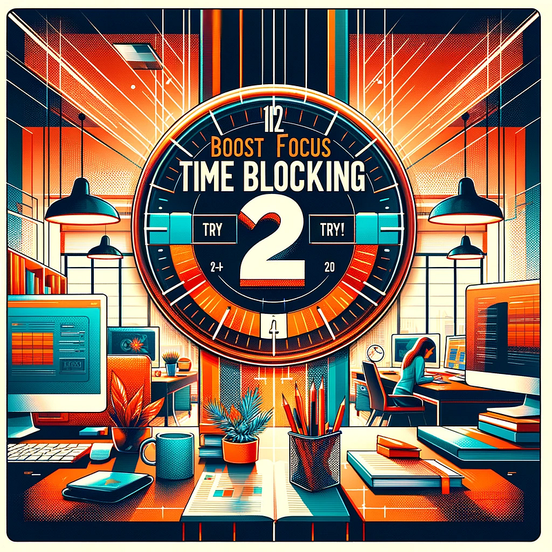 Productivity enhancement through time blocking