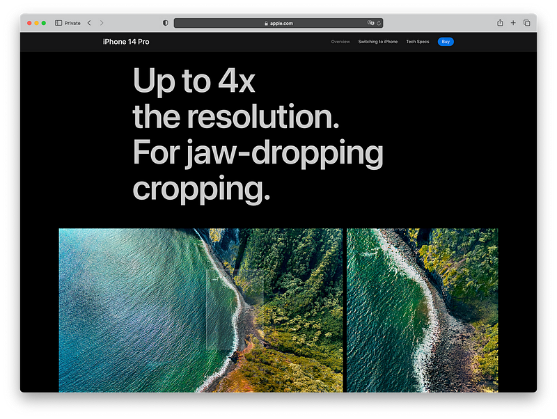 Visual design in Apple's marketing