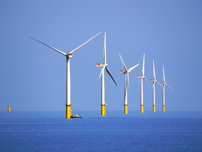 Offshore wind energy project in action