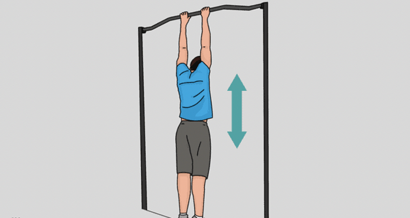 Hanging traction exercise for back decompression