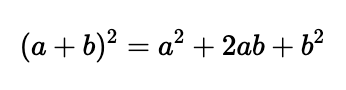 Squaring the sum of two terms