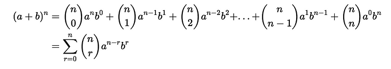 General binomial expansion formula