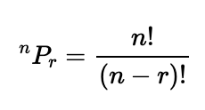 Formula for permutations