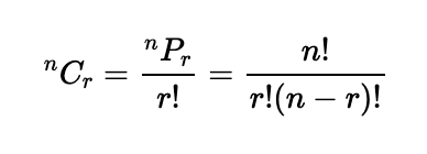 Combinations formula