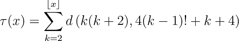 Formula for extending the twin prime counting function