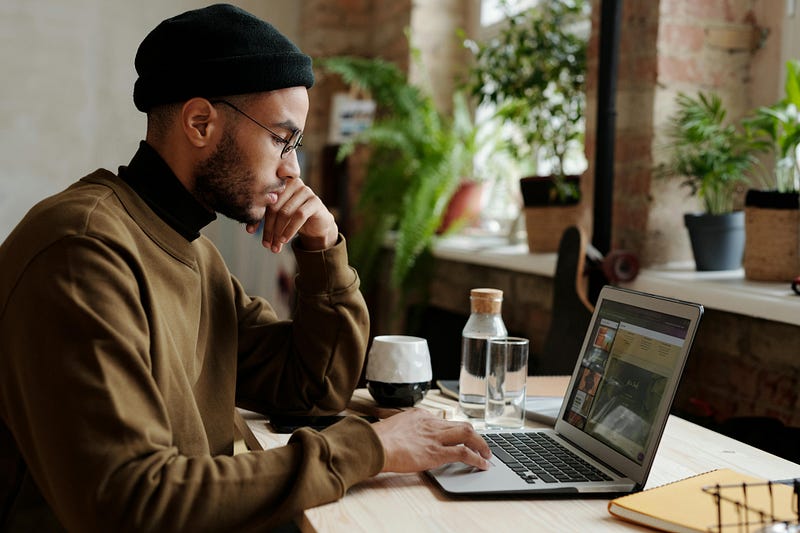 Laptop workspace showcasing productivity