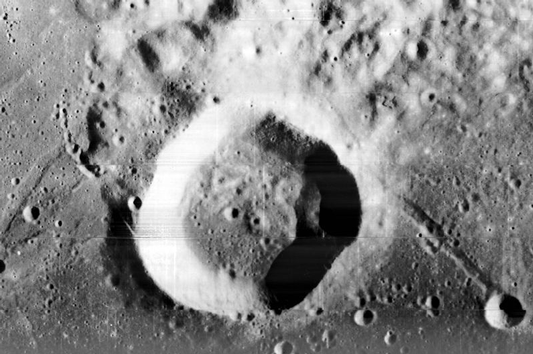 Lunar craters with potential water ice