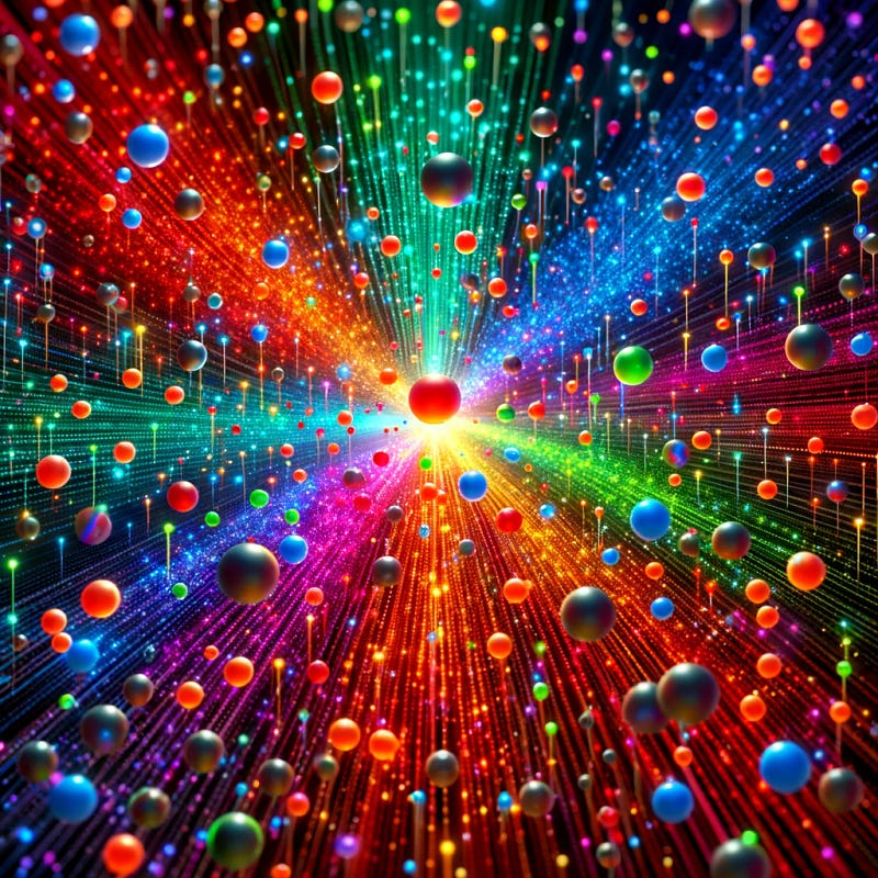 Visual representation of quantum dots and excitons