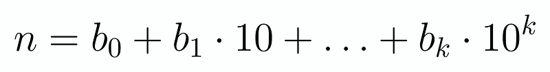 Representation of a number