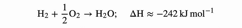 Hydrogen combustion as an energy source