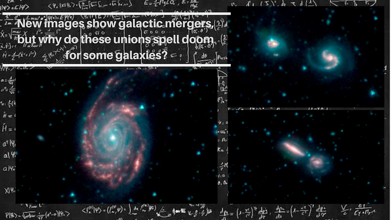 Illustration of merging galaxies