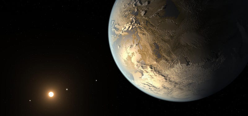 Conceptual image of exoplanet Kepler 186f