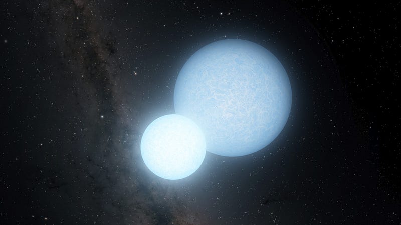 Artistic representation of the J1539 binary system.