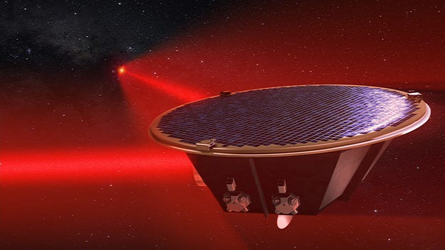 Conceptual image of LISA spacecraft.