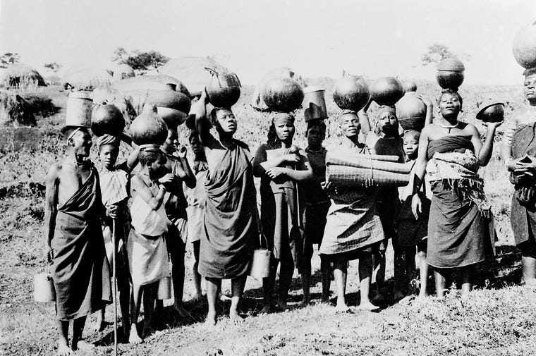 Ancient Nubians consuming beer