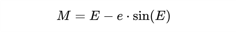 Mean Anomaly Equation