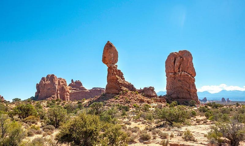 Balanced Rock showcases unstable equilibrium.