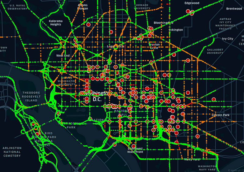 Traffic Flow and Incidents in DC